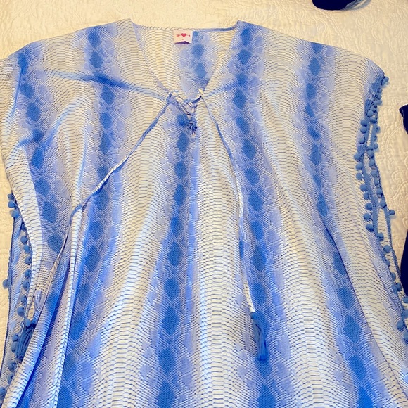Buddy Love long caftan, blue and white, size M/L - Picture 2 of 3